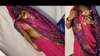 Bihari Auntie With Husband Brother Standing Style Sex In Saree