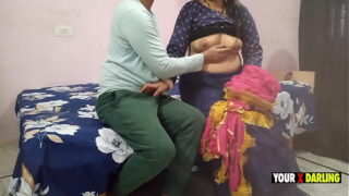 Indian Desi Village nephew fucking horny auntie wet pussy