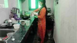 Indian Marathi Hot Aunty Having Sex With Her Nephew In Kitchen
